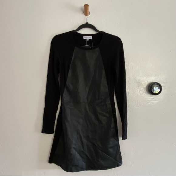 Michael Stars Shantelle Leather Panel Dress - Picture 3 of 7
